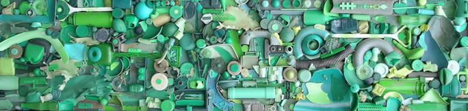 Green - Spurn found object assemblage, 8ft x 2ft